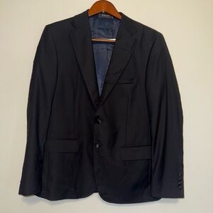 Tiglio Luxe Sport Coat Tuxedo sz 42S Men Slim Fit Black Lanificio Di Biella Wool
